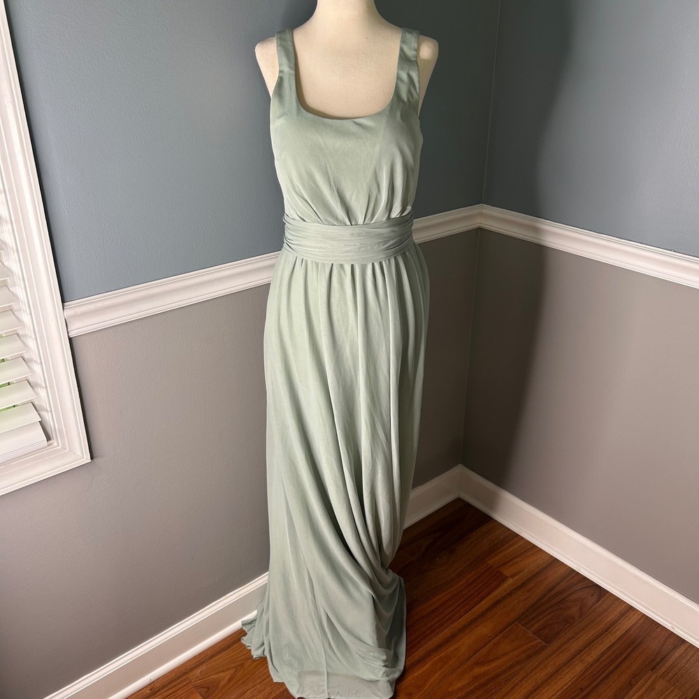 Birdy Grey Bridesmaid Formal Dress‎ Gown Maxi Sleeveless Medium - Picture 7 of 8